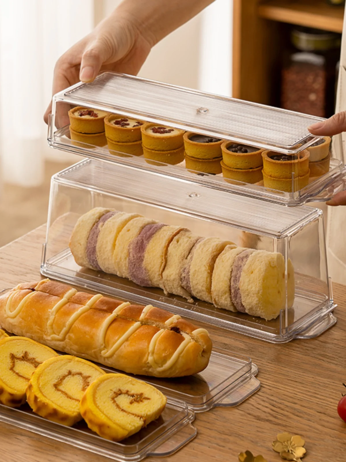 Food Storage Refrigerator - Kotak Penyimpanan Kue Gulung Kedap Udara