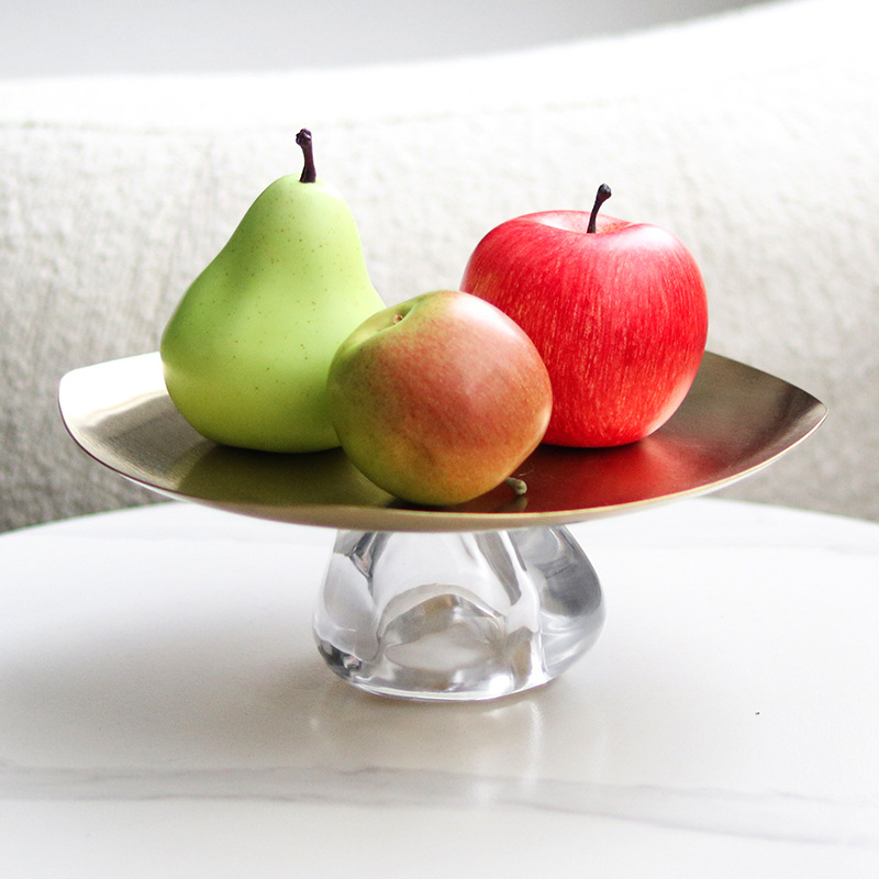 Food Storage Glass Round - Nampan Buah Logam Persegi Tidak Beraturan,