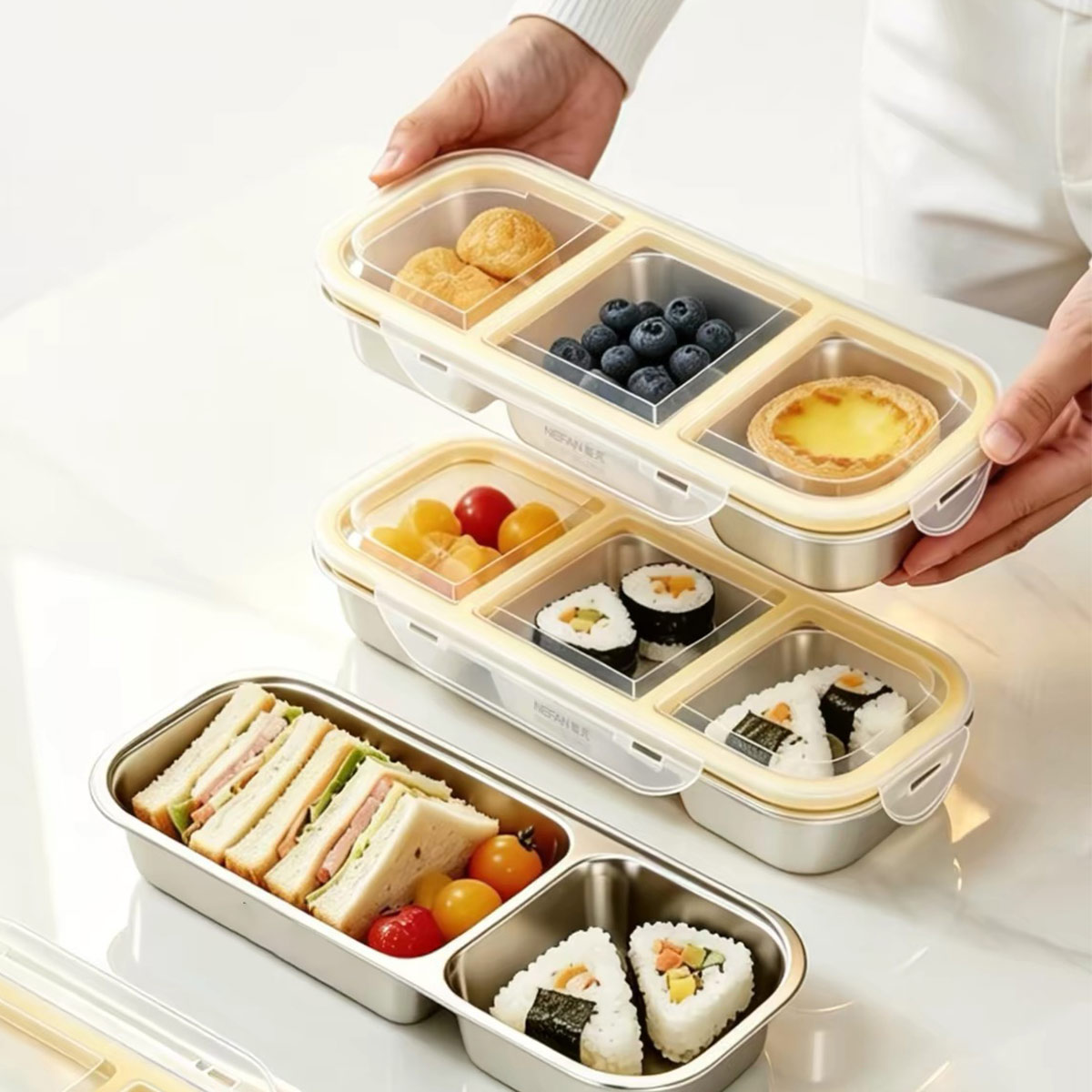 Food Storage Plastic Containers With Lids - Wadah penyimpanan makanan dari baja tahan