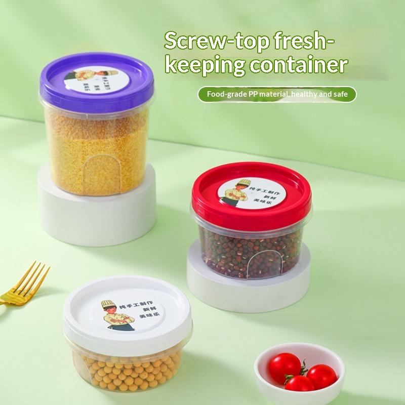 Food Storage Glass Round - 4 Buah Kotak Penyimpanan Makanan Bulat