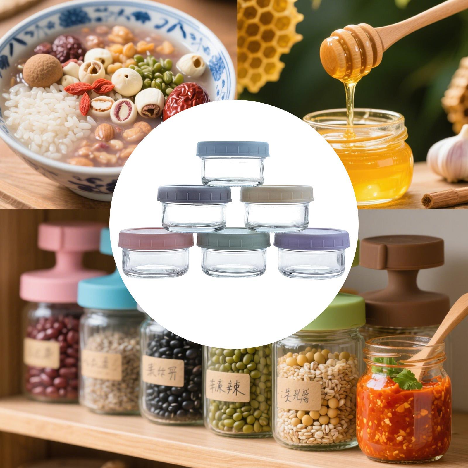 Food Storage Glass Round - Stoples Kaca Mini dengan Tutup Kedap