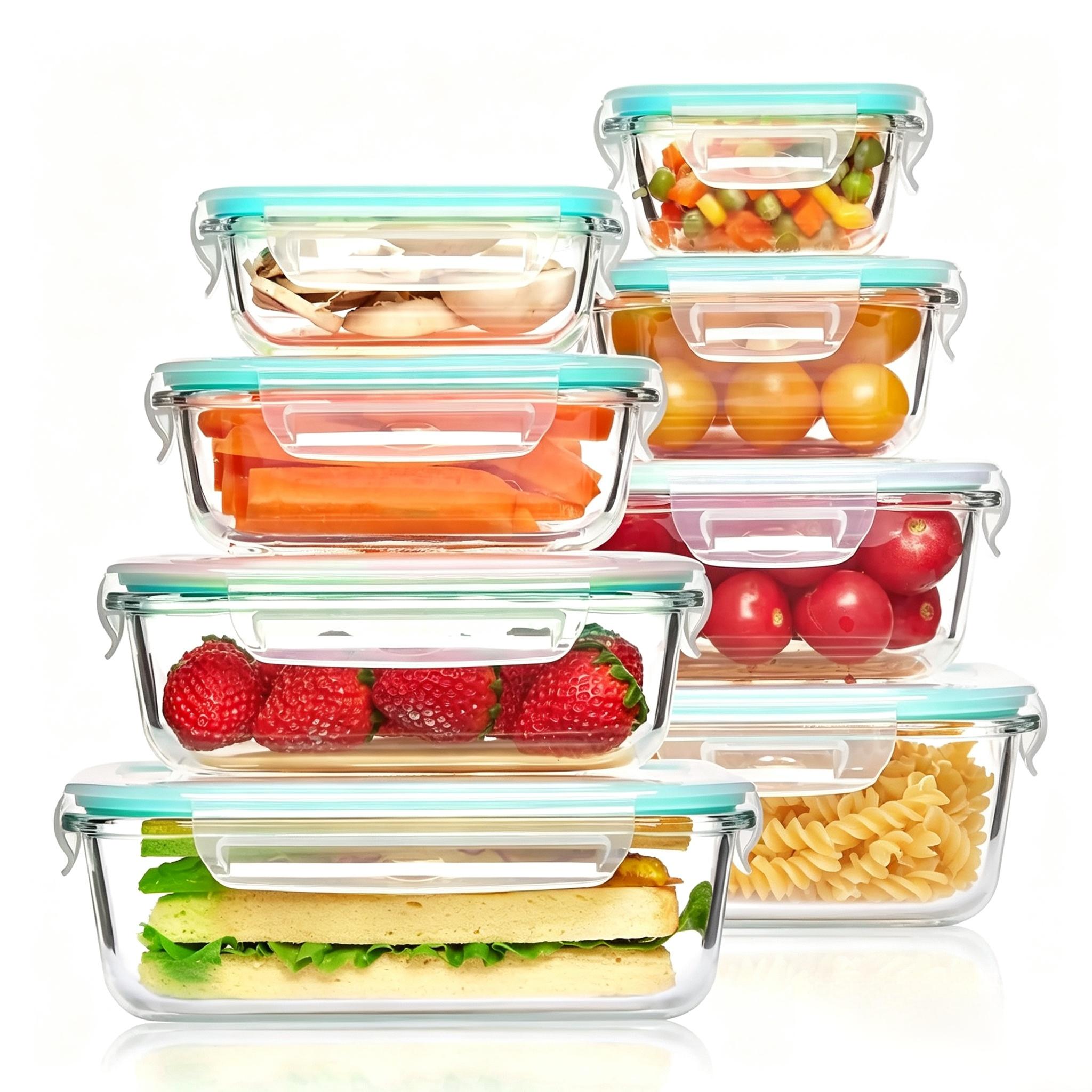 Food Storage Box Large - Wadah Makanan Dapur Kaca Portabel -