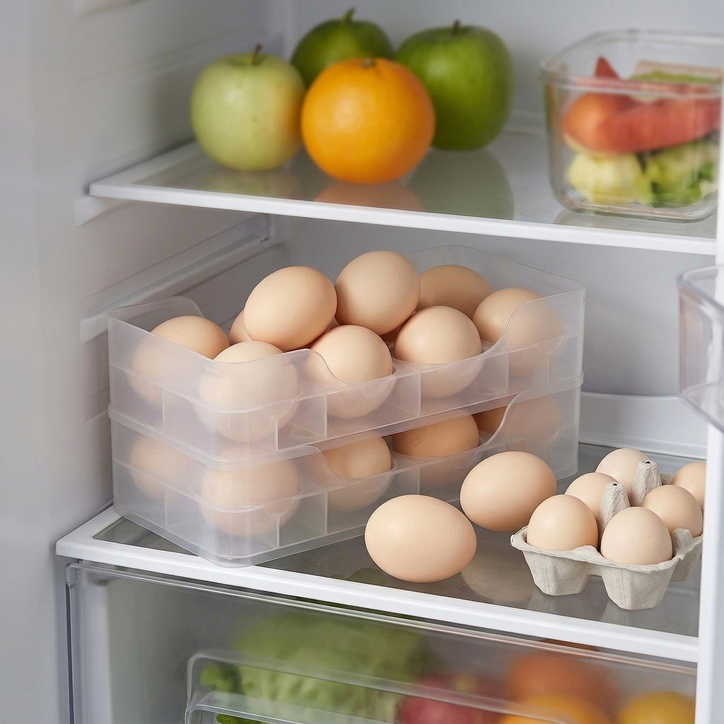 Food Storage Refrigerator - Wadah Telur yang Dapat Ditumpuk untuk