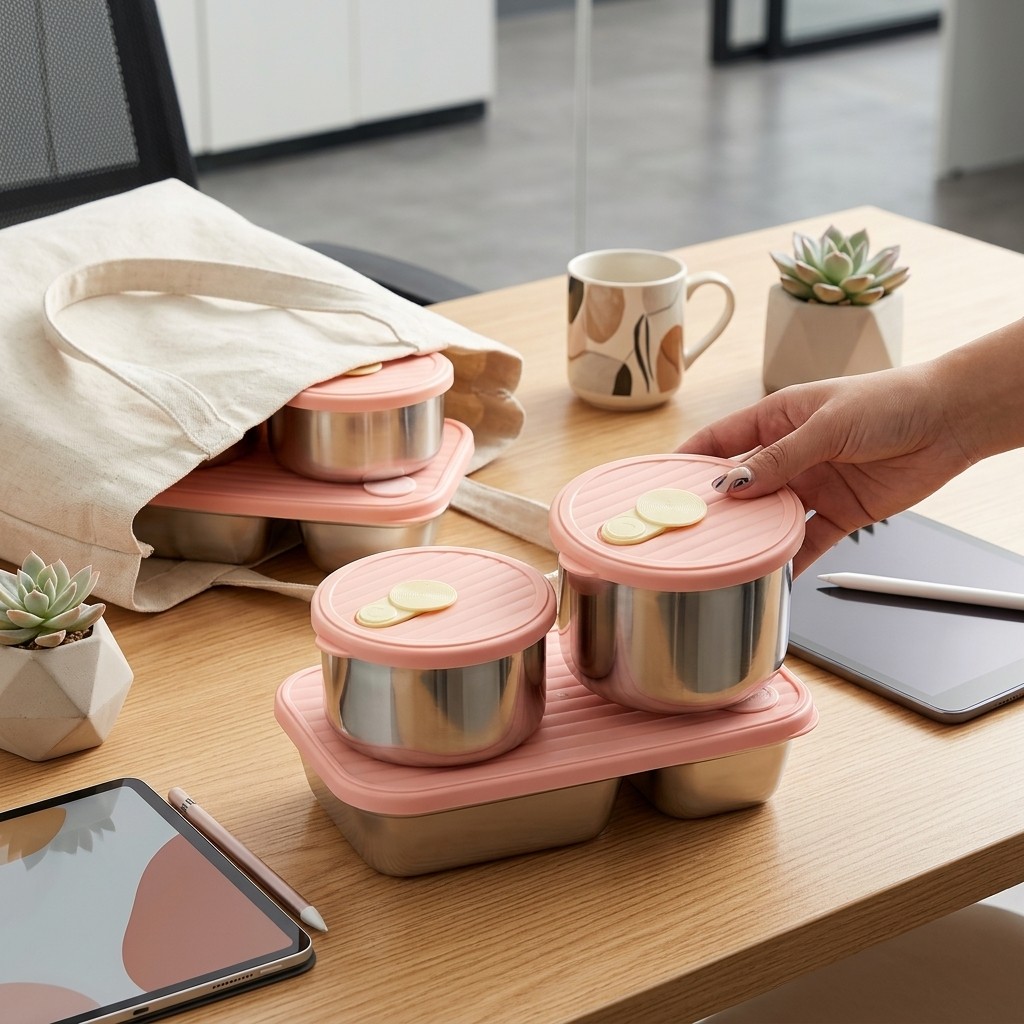 Food Storage Design - Kotak Makan Siang Anti Karat 304