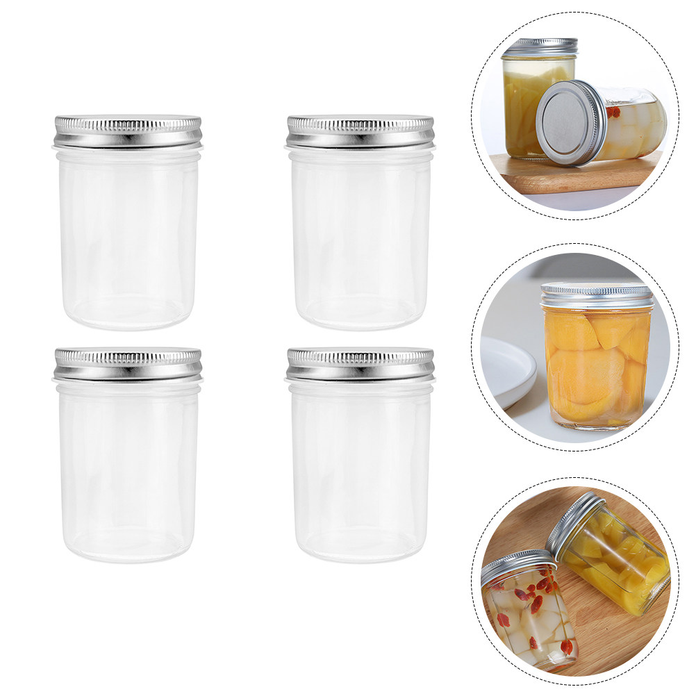Food Storage Glass Jar - 4 Buah Toples Kaca untuk Menyimpan