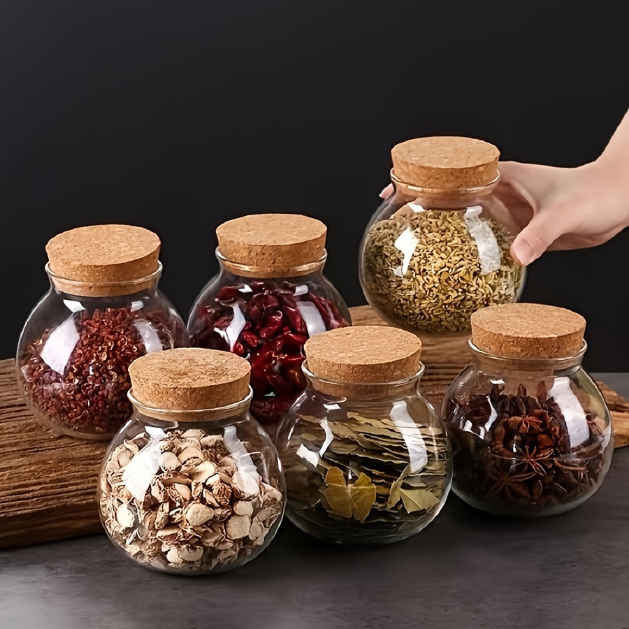 Food Storage Glass Round - Wadah penyimpanan kaca bening 500ML, wadah