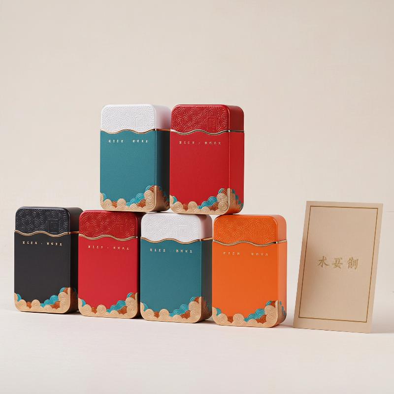 Food Storage Safe - Kotak Penyimpanan Teh Logam Berbentuk Persegi