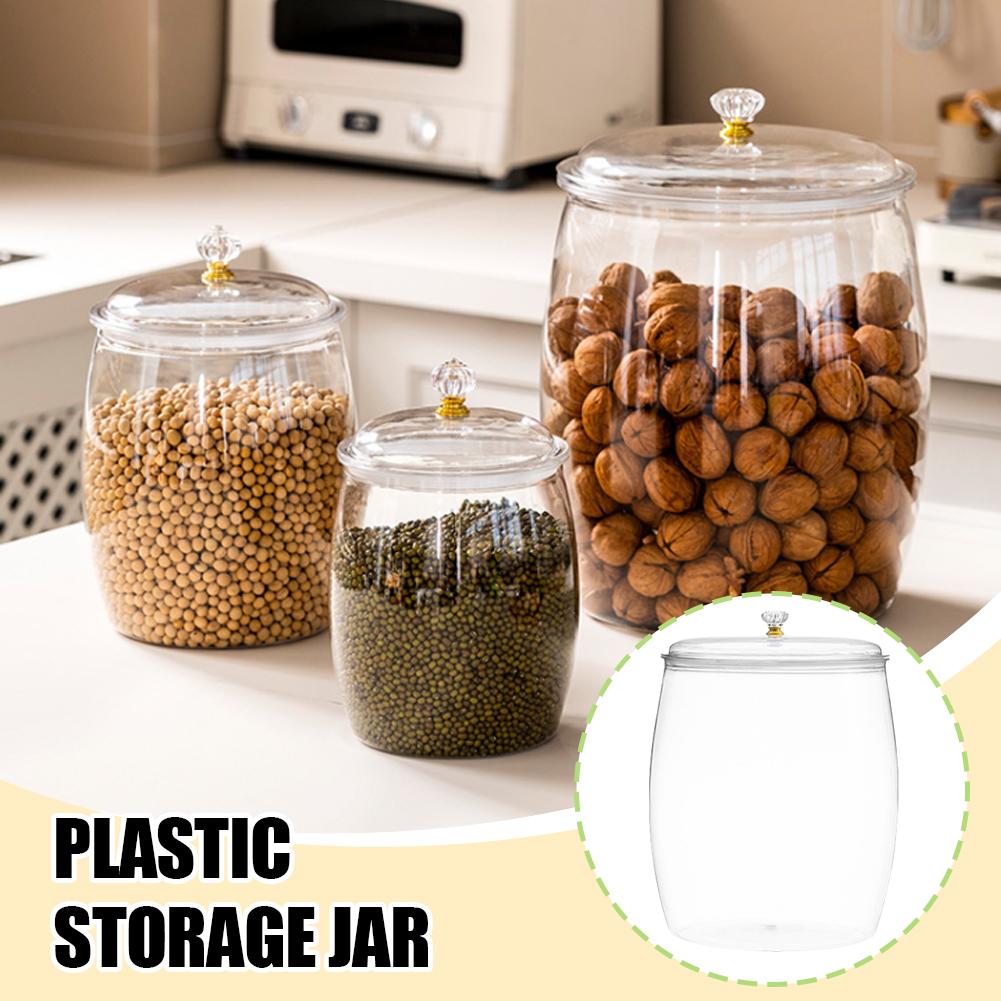 Food Storage Plastic Containers With Lids - Stoples Plastik Transparan Besar dengan Tutup