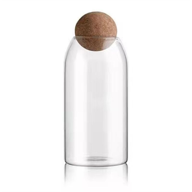 Food Storage Glass Round - Botol Kaca Transparan A98E, Wadah Penyimpanan