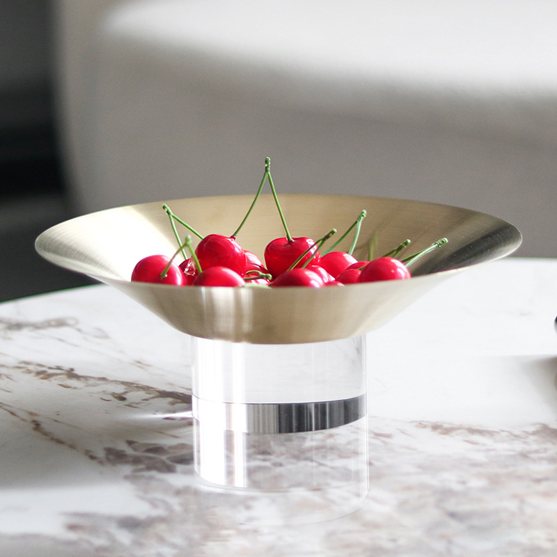 Nampan Buah Logam Persegi Tida - Food Storage Glass Round ulasan dan harga