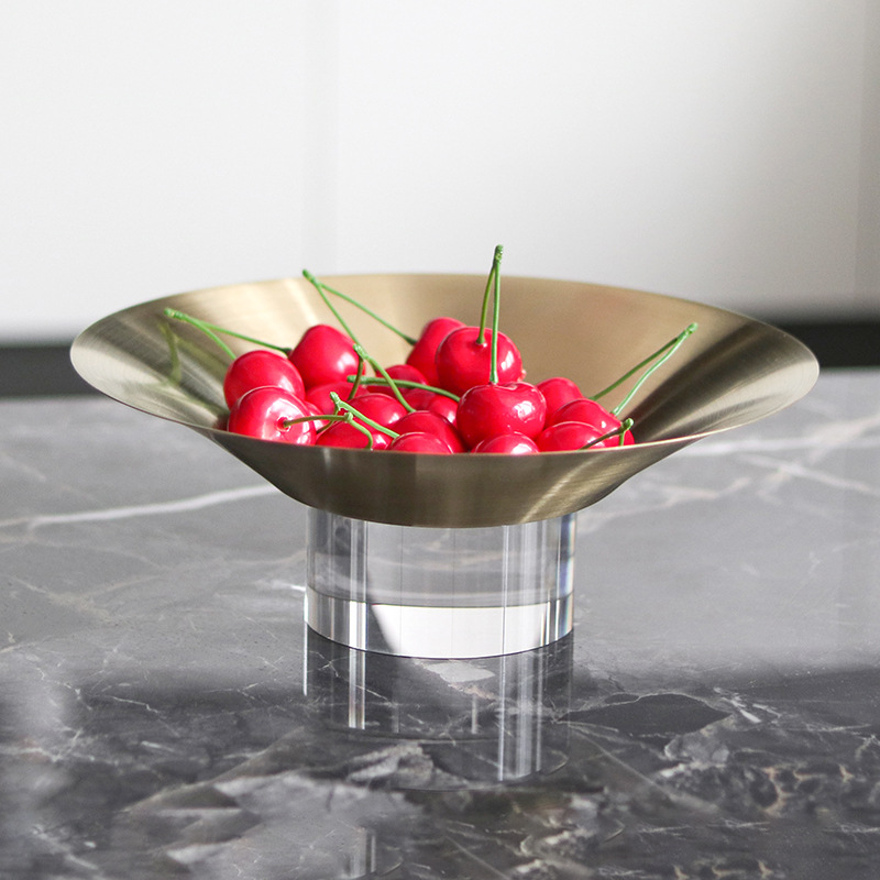 Nampan Buah Logam Persegi Tida - Food Storage Glass Round ulasan dan harga