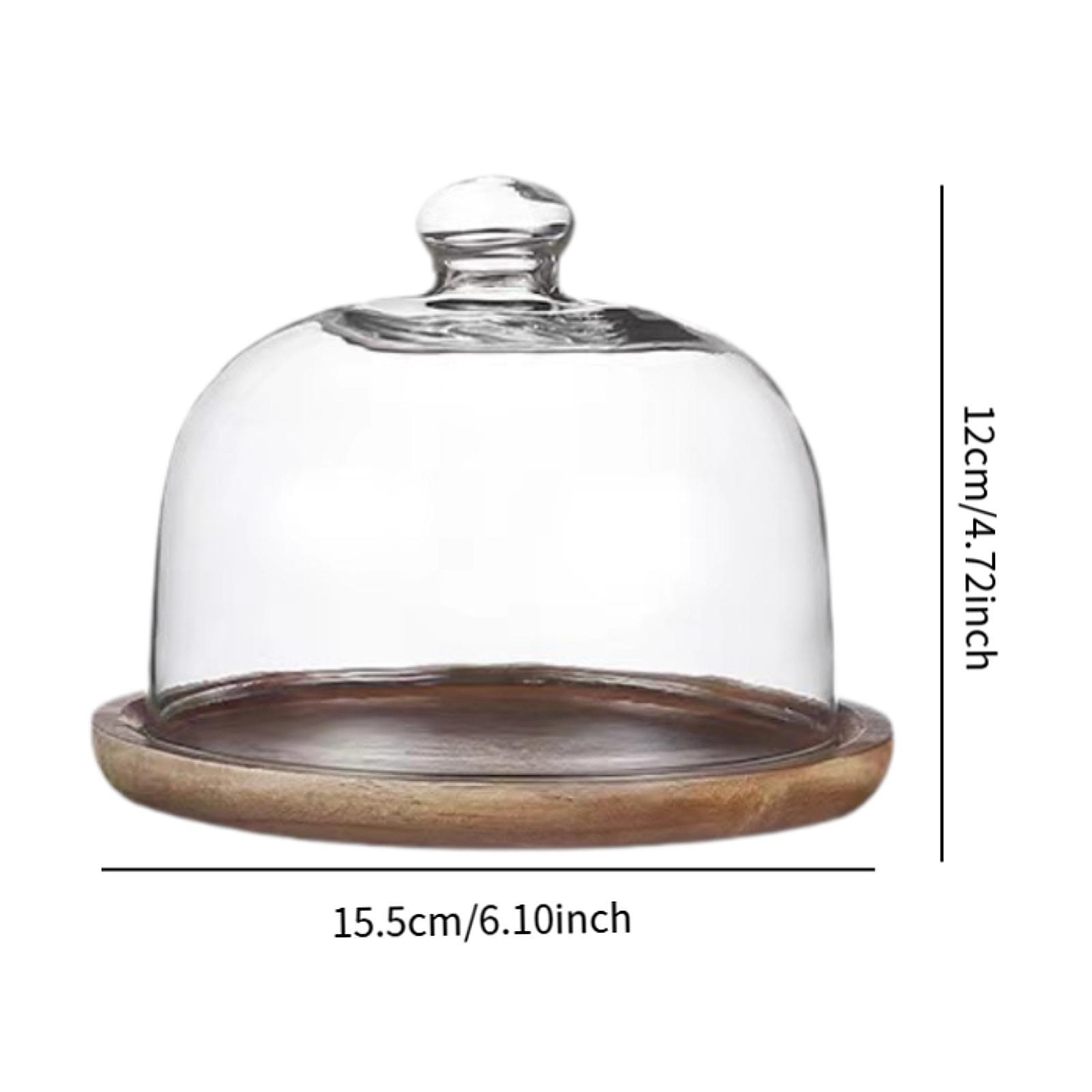 Tatakan Kue Kayu dengan Tutup  - Food Storage Glass Round ulasan dan harga