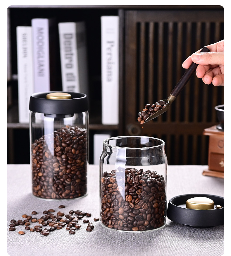 Toples Penyimpanan Biji Kopi,  - Food Storage Glass Jar ulasan dan harga