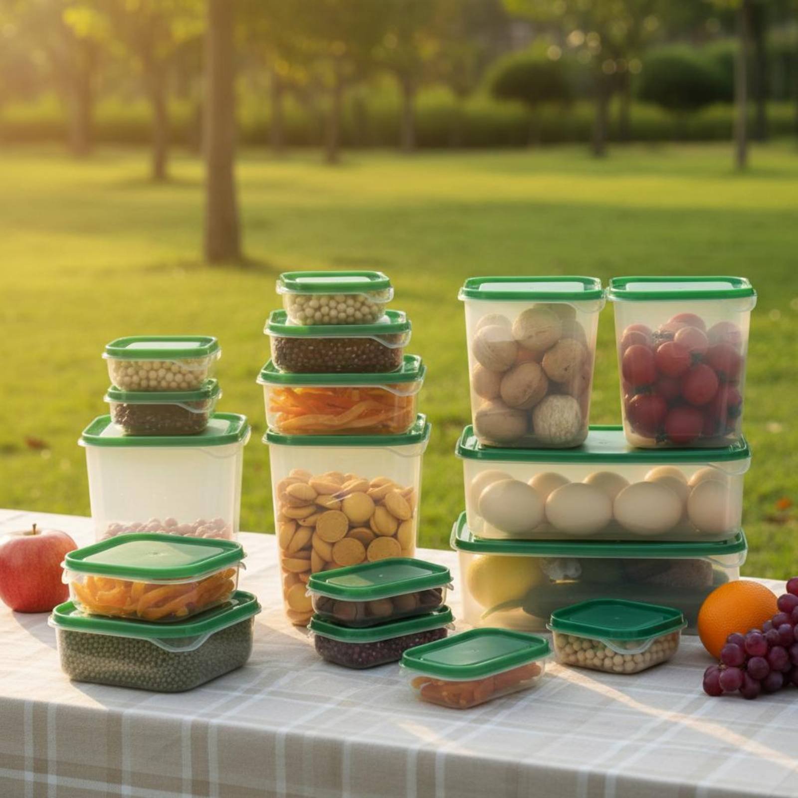 17 Buah Set Kotak Penyimpanan  - Food Storage Plastic Containers With Lids ulasan dan harga