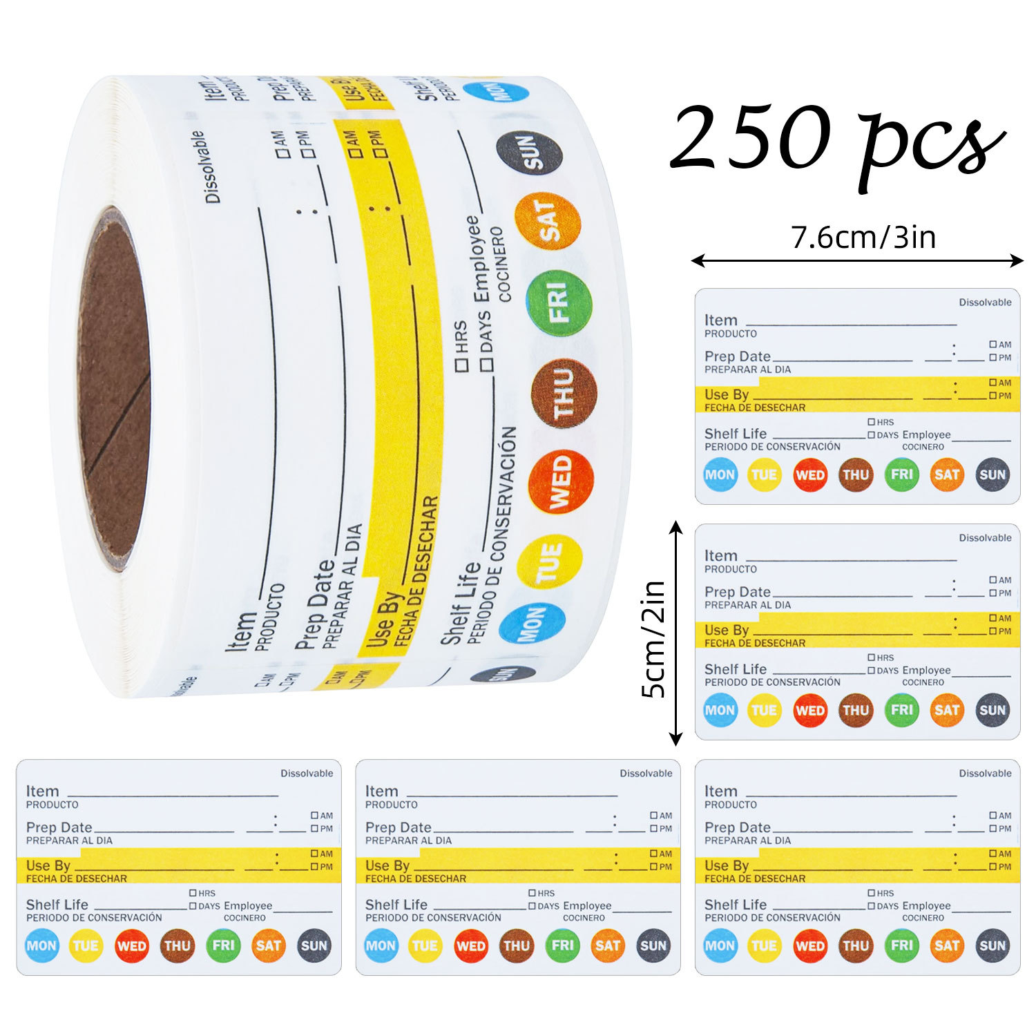 250 Buah/Rol Label Tanggal Mak - Food Storage Label ulasan dan harga