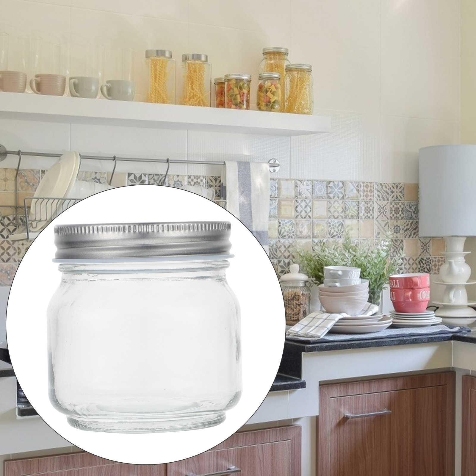 6 Buah Set Toples Kaca Mason,  - Food Storage Glass Jar ulasan dan harga
