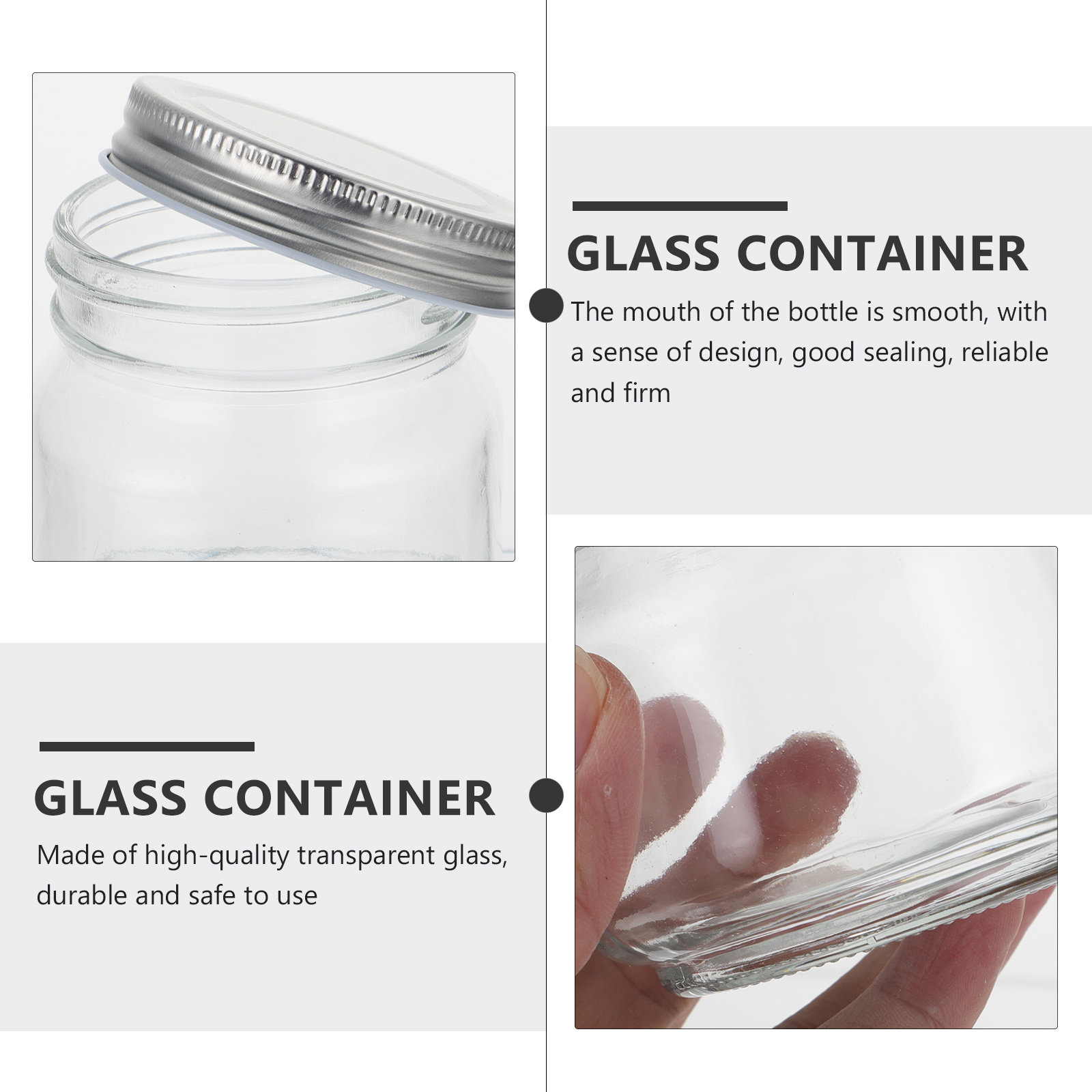 6 Buah Set Toples Kaca Mason,  - Food Storage Glass Jar ulasan dan harga