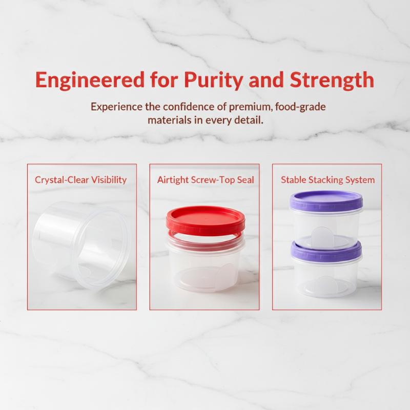 4 Buah Kotak Penyimpanan Makan - Food Storage Glass Round ulasan dan harga