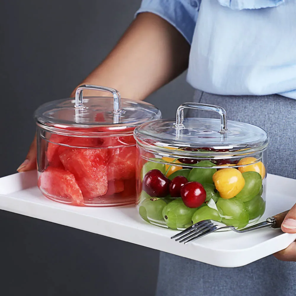 1 Buah Mangkuk Kaca Tahan Pana - Food Storage Glass Round ulasan dan harga
