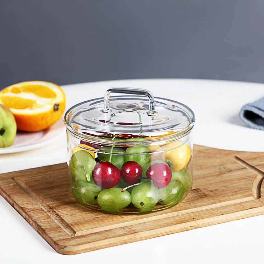 1 Buah Mangkuk Kaca Tahan Pana - Food Storage Glass Round ulasan dan harga