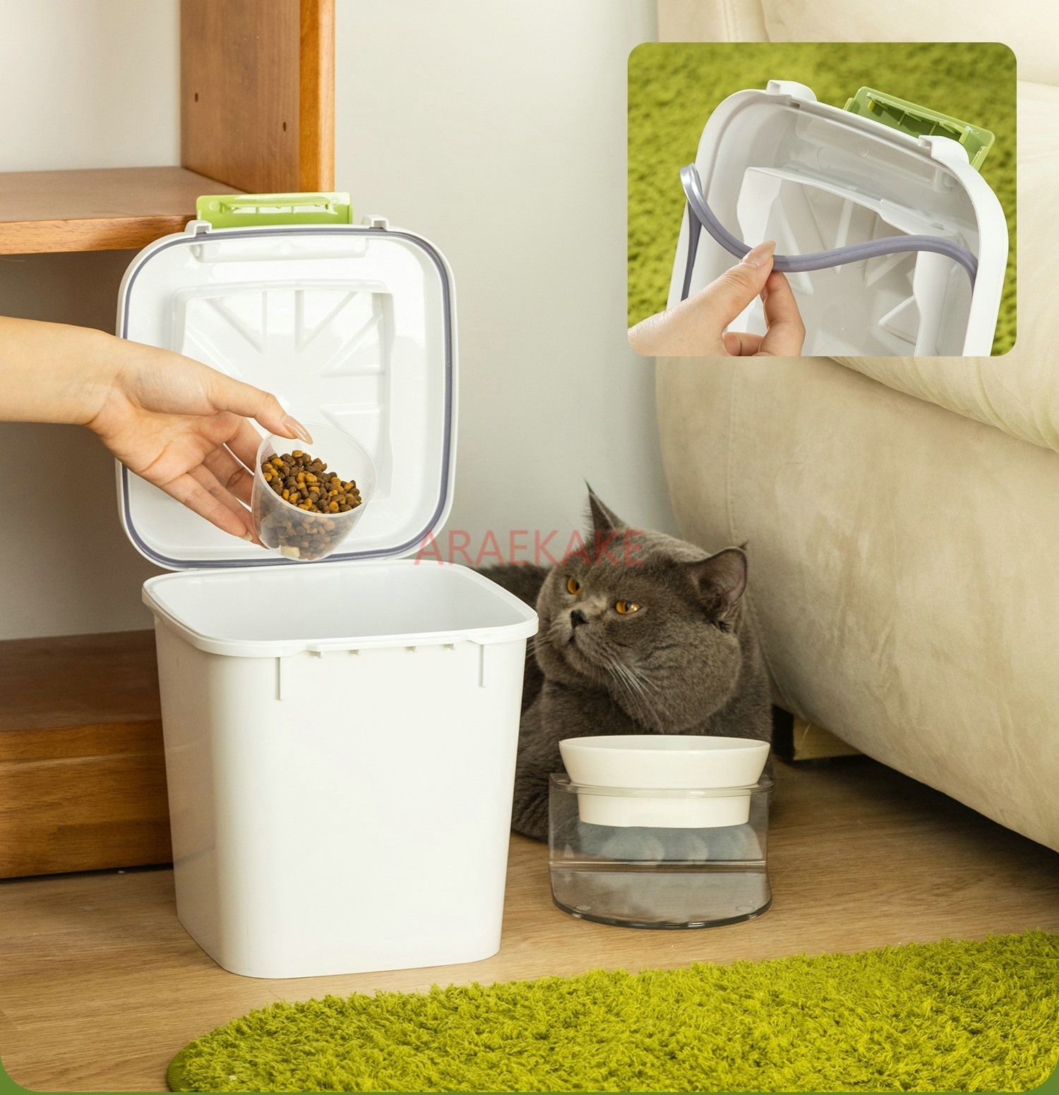 Tempat makanan kucing, penyimp - Food Storage For Dog ulasan dan harga