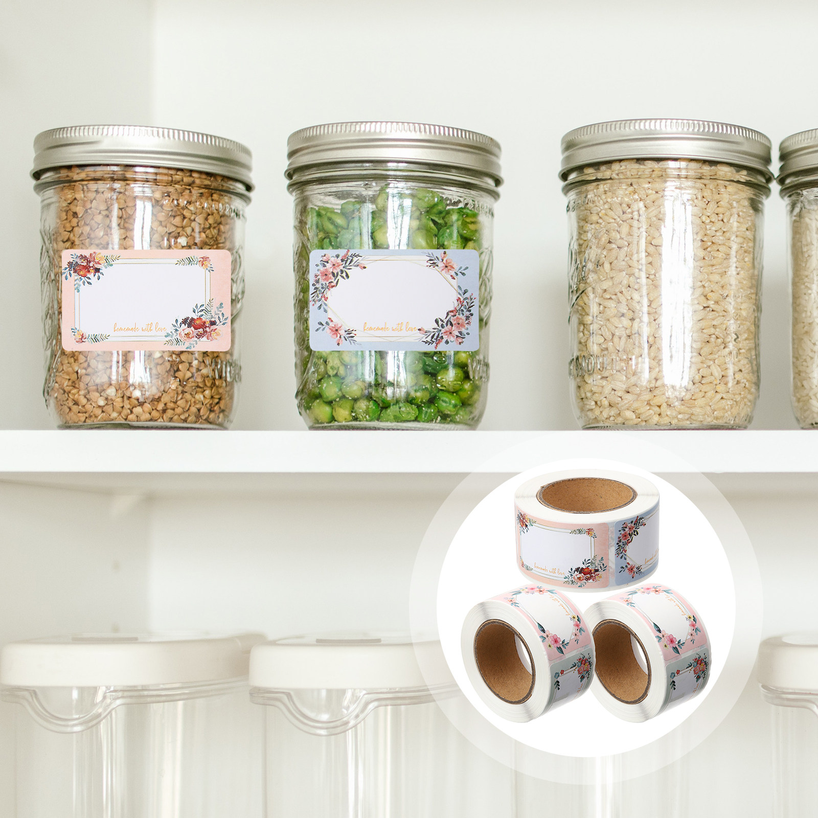 3 Gulung Stiker Label Nama Pol - Food Storage Label ulasan dan harga