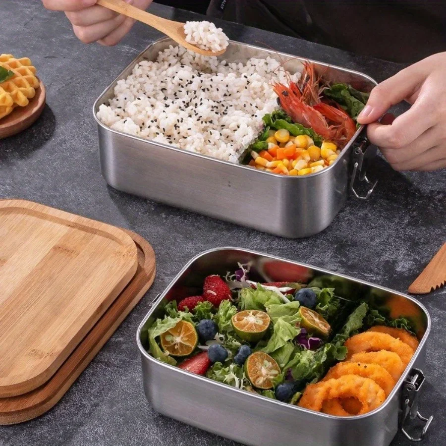 Kotak Makan Siang Tutup Bambu  - Food Storage Plastic Containers With Lids ulasan dan harga