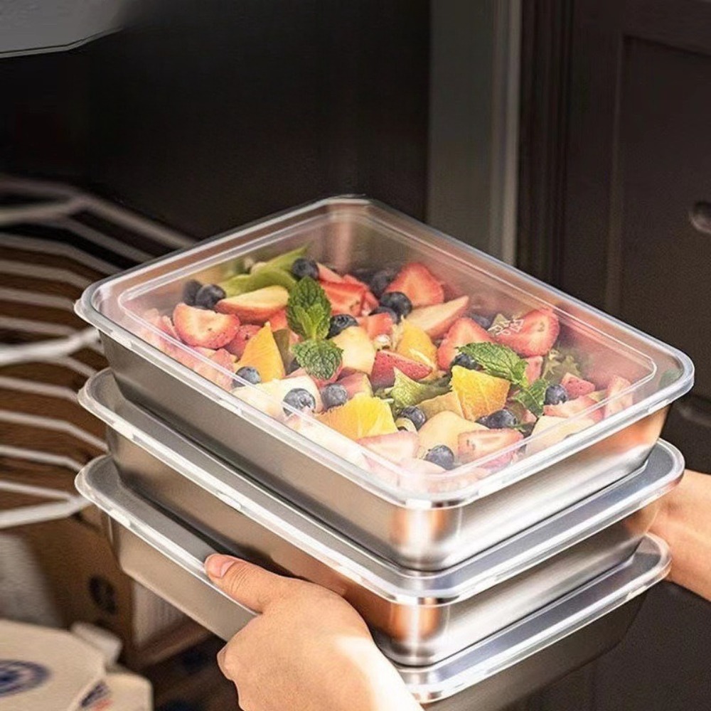 Nampan Sajian Stainless Steel  - Food Storage Design ulasan dan harga