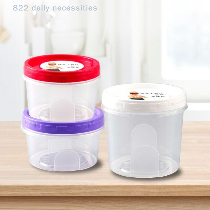 4 Pcs Wadah Penyimpanan Kulkas - Food Storage Glass Round ulasan dan harga