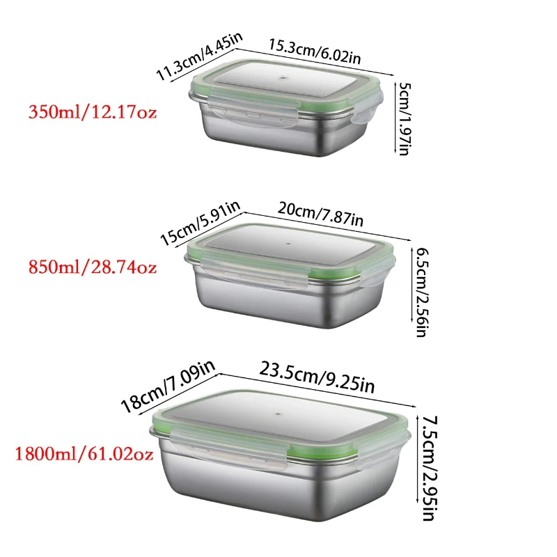 Set Kotak Makan Siang Stainles - Food Storage Containers With Lids ulasan dan harga