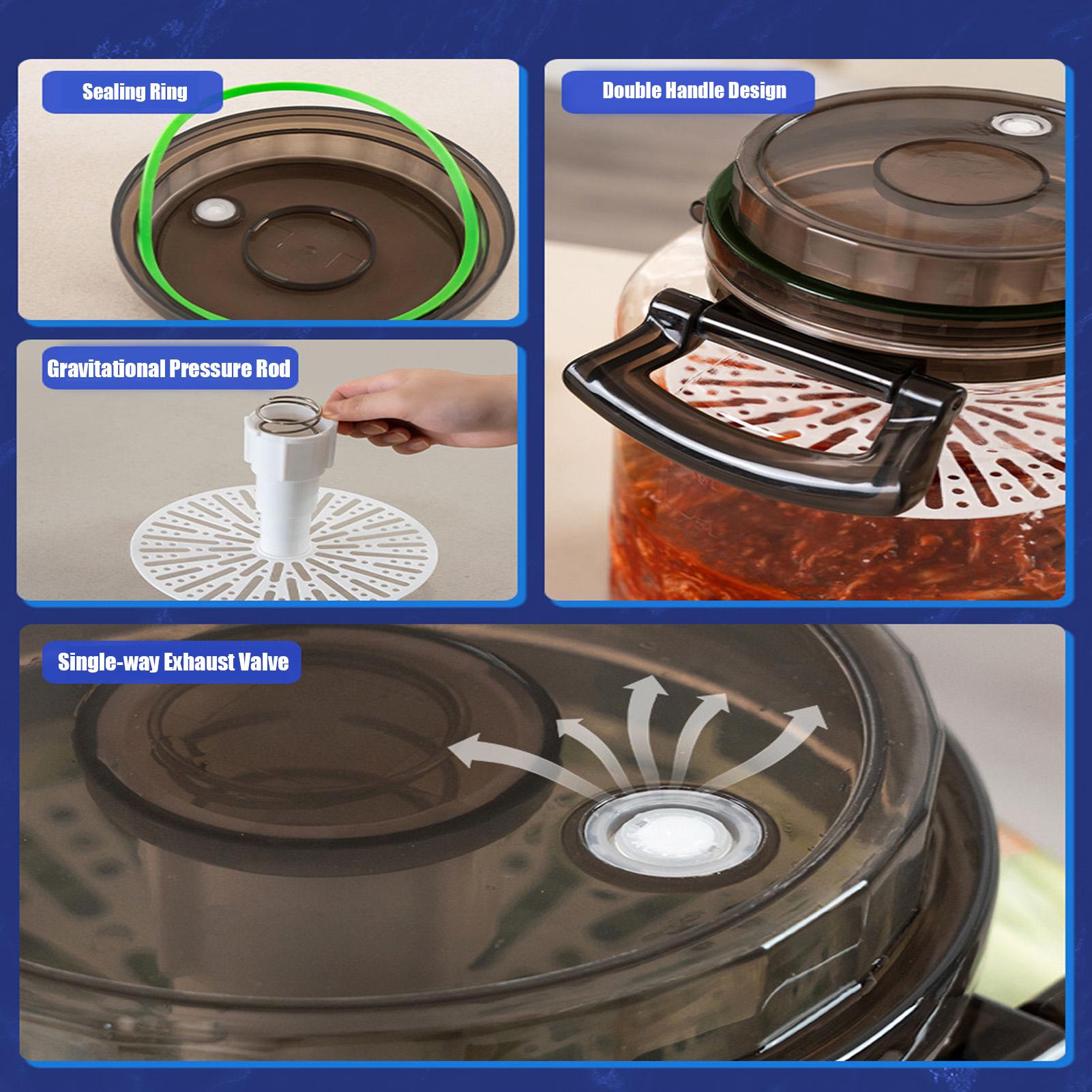 Toples Asinan Kaca 5L dengan T - Food Storage Glass Round ulasan dan harga
