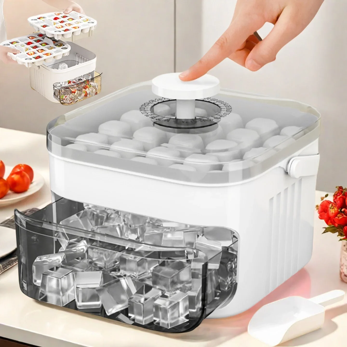 Pembuat Es Batu dengan Tutup T - Food Storage Box Large ulasan dan harga