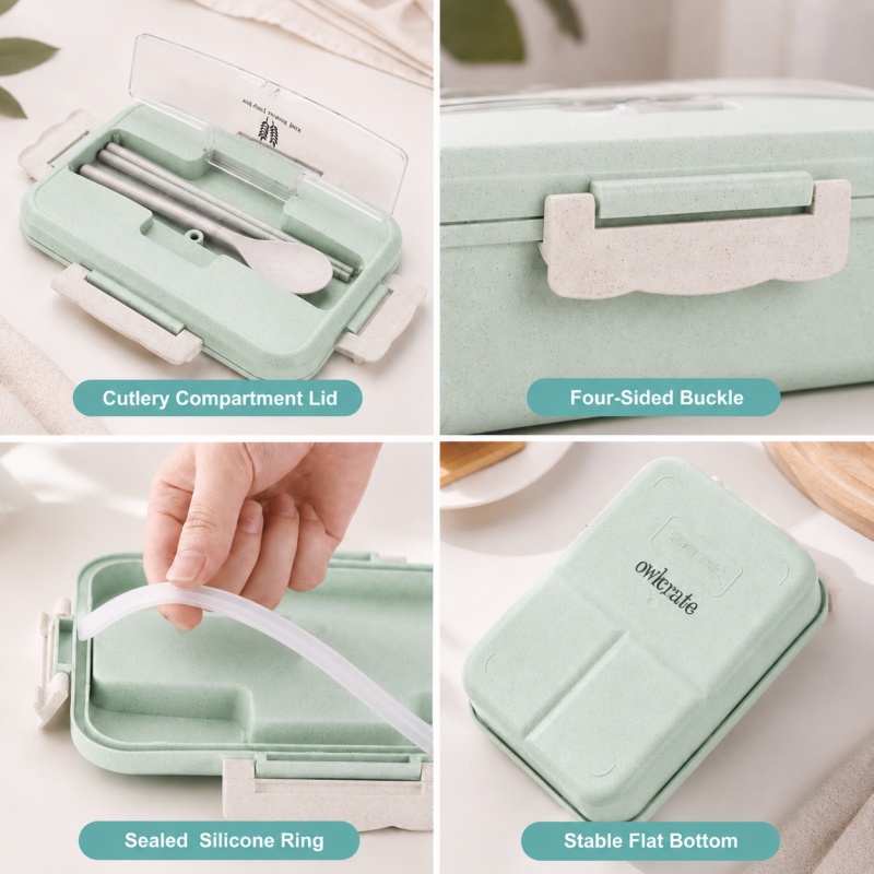 Kotak Makan Siang dari Jerami  - Food Storage Safe ulasan dan harga