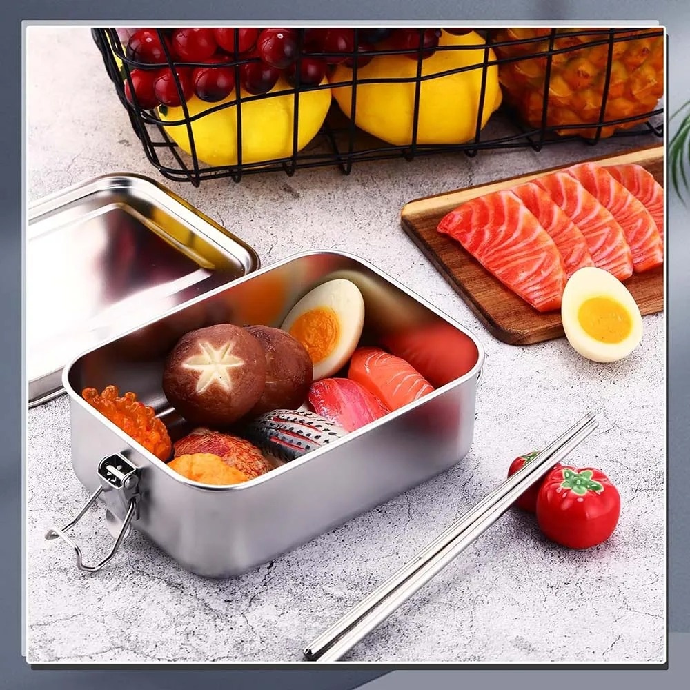 Kotak Bento Baja Tahan Karat K - Food Storage Lock Box ulasan dan harga
